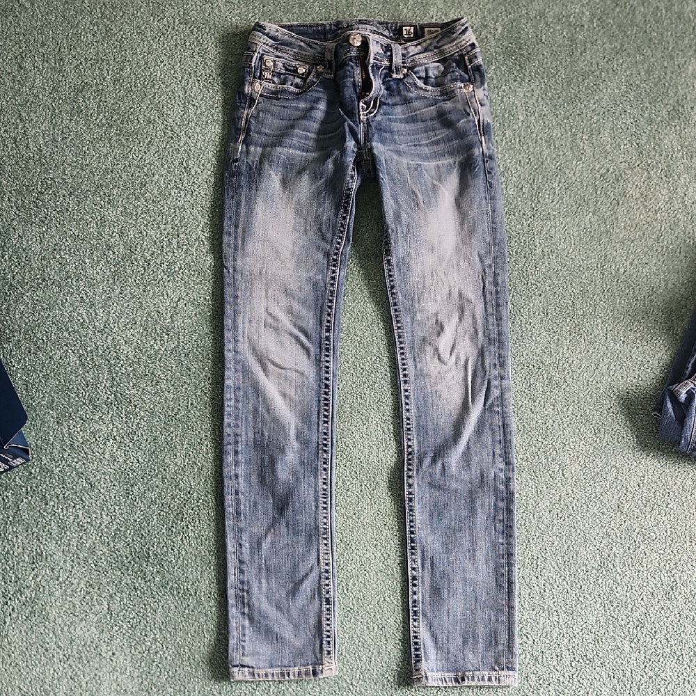 Miss Me Women's Skinny Jeans in Faded Blue